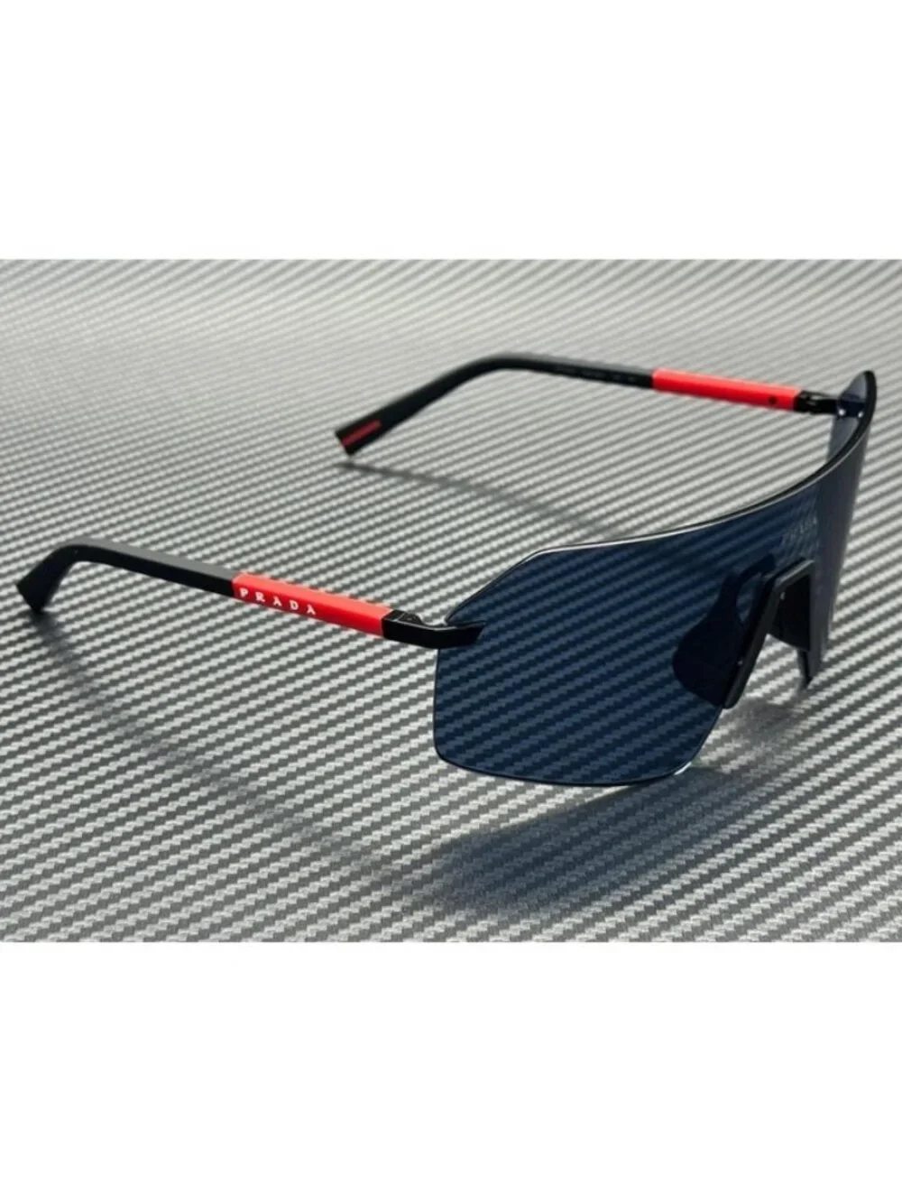New PRADA LINEA ROSSA Men Black Sunglasses 70-21-130